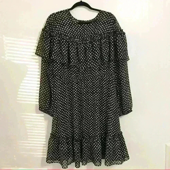 Lane Bryant Ruffle Polka Dot Fit & Flare Dress - Picture 2 of 10